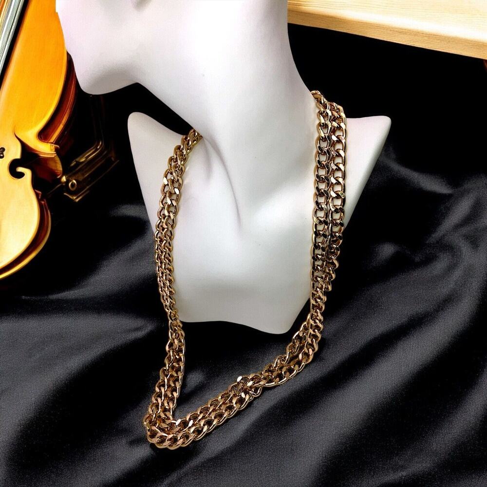 NWOT! Large Bronze Oval Cable 49 3/8" Chain Necklace!